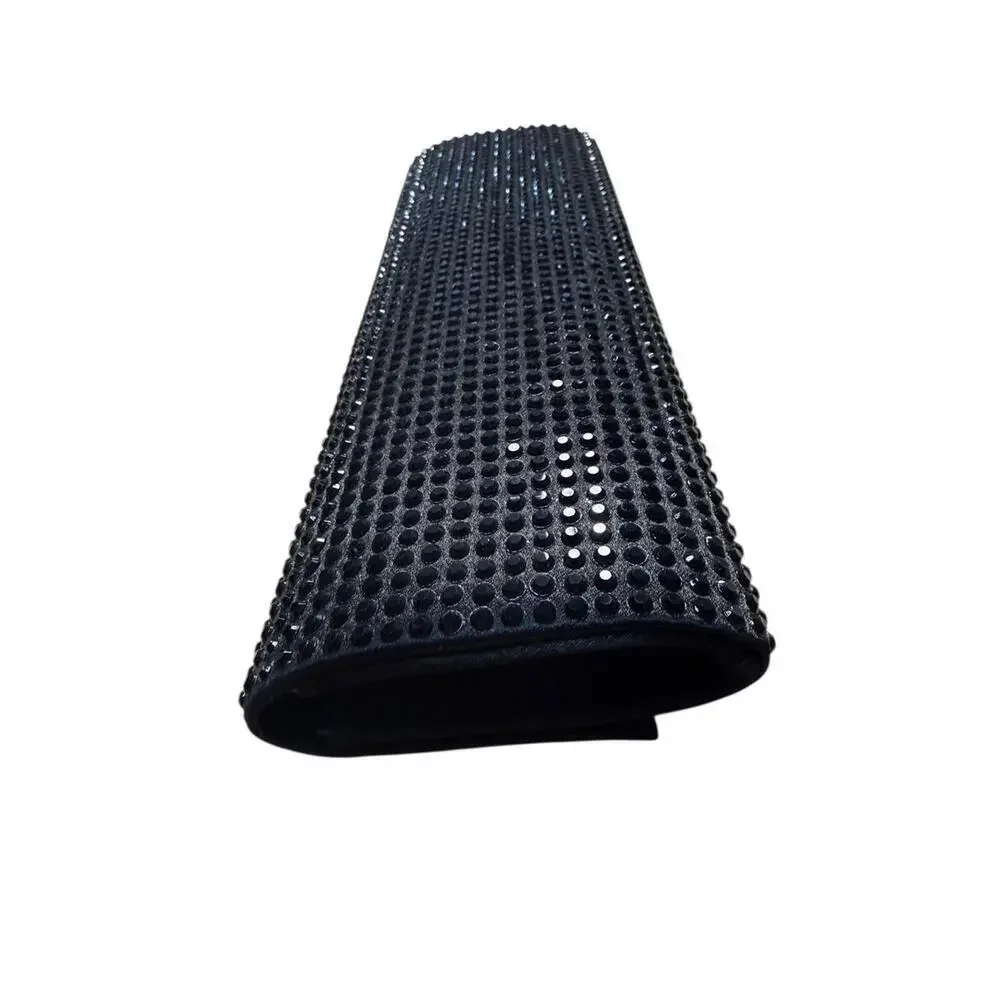 Express Rhinestone Box Clutch Women's Black Evening Wedding Party Bag Sparkly